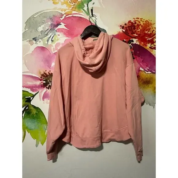 Champion Woman's Pullover Hoodie Large Standard Fit Long Sleeve Peach - Picture 2 of 5